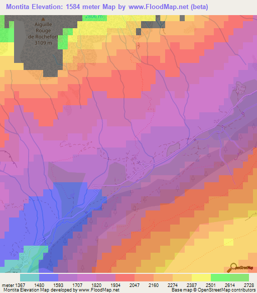 Montita,Italy Elevation Map