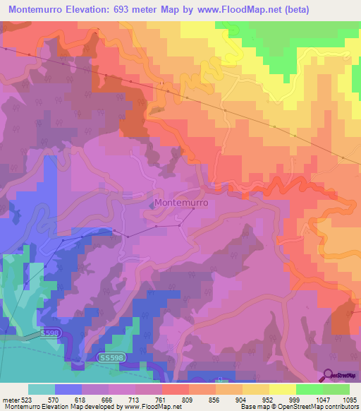 Montemurro,Italy Elevation Map