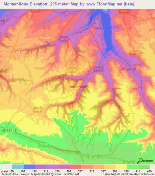 Montemilone,Italy Elevation Map