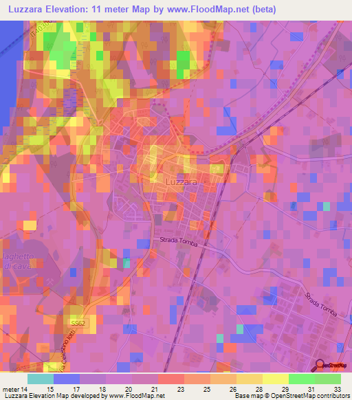 Luzzara,Italy Elevation Map