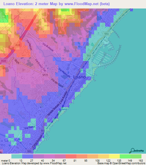 Loano,Italy Elevation Map