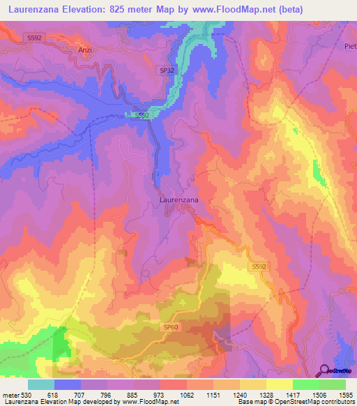 Laurenzana,Italy Elevation Map