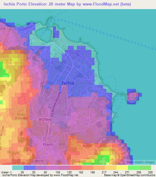 Ischia Porto,Italy Elevation Map