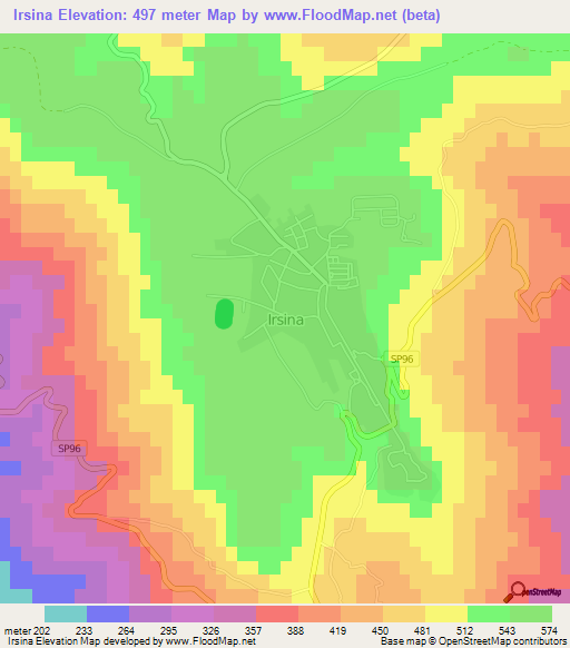 Irsina,Italy Elevation Map