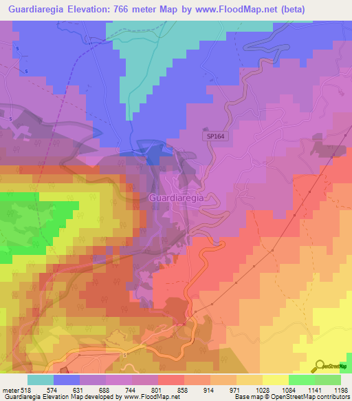 Guardiaregia,Italy Elevation Map