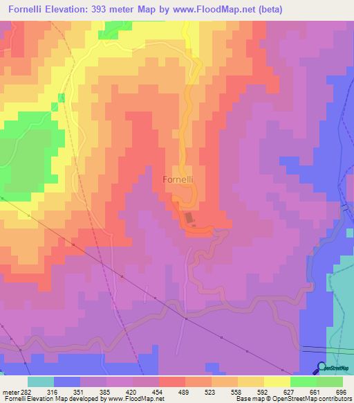 Fornelli,Italy Elevation Map