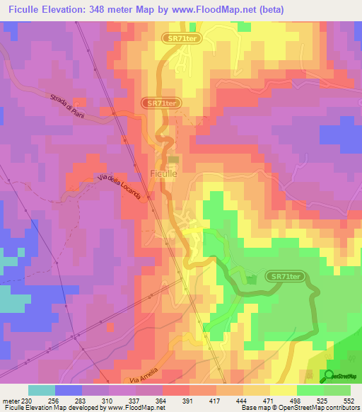 Ficulle,Italy Elevation Map