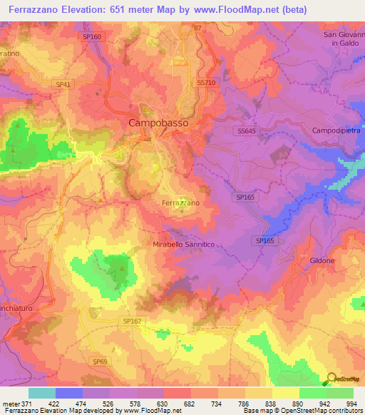 Ferrazzano,Italy Elevation Map