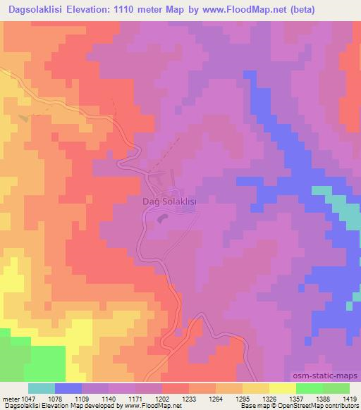 Dagsolaklisi,Turkey Elevation Map