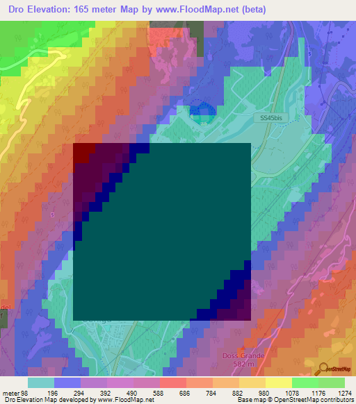 Dro,Italy Elevation Map