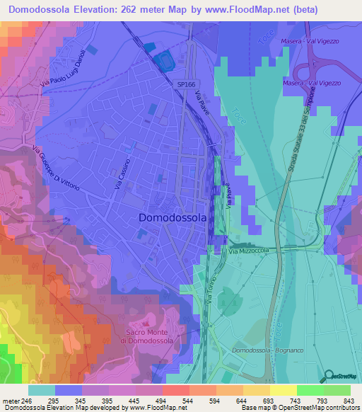 Domodossola,Italy Elevation Map