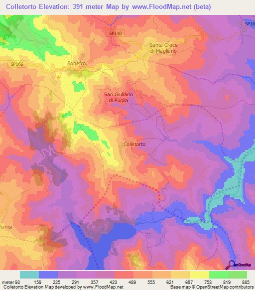 Colletorto,Italy Elevation Map