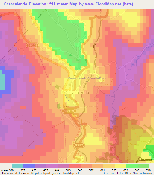 Casacalenda,Italy Elevation Map