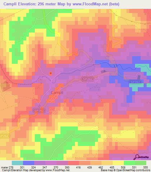 Campli,Italy Elevation Map