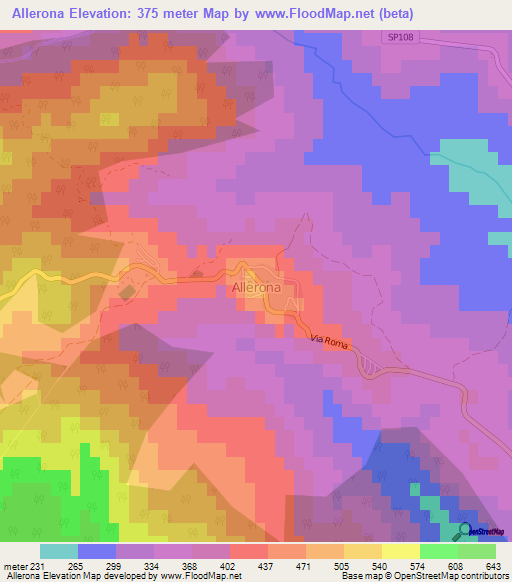 Allerona,Italy Elevation Map