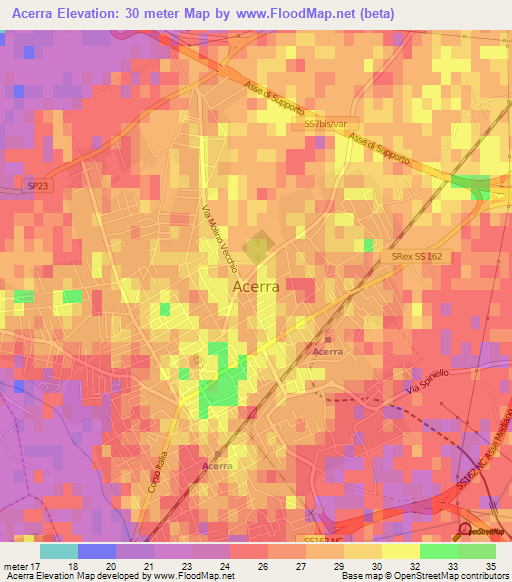 Acerra,Italy Elevation Map