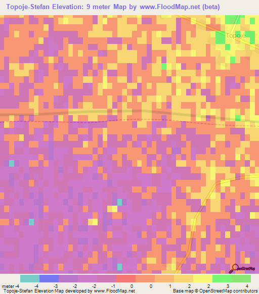 Topoje-Stefan,Albania Elevation Map