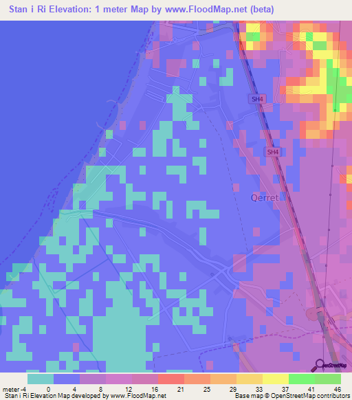 Stan i Ri,Albania Elevation Map