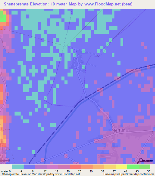 Shenepremte,Albania Elevation Map