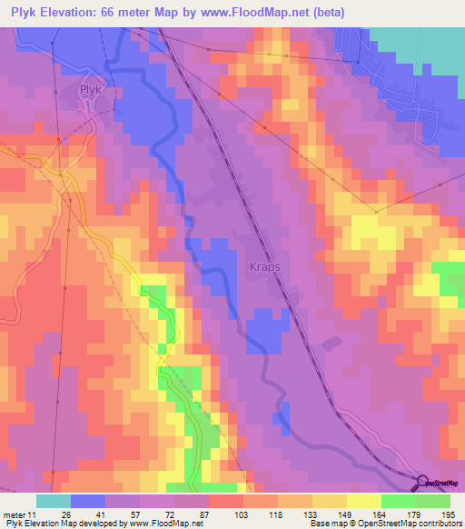 Plyk,Albania Elevation Map