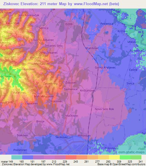 Ziskovec,Croatia Elevation Map