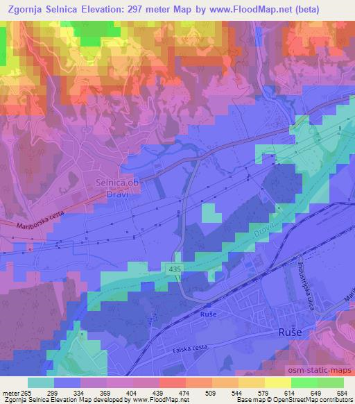 Zgornja Selnica,Slovenia Elevation Map