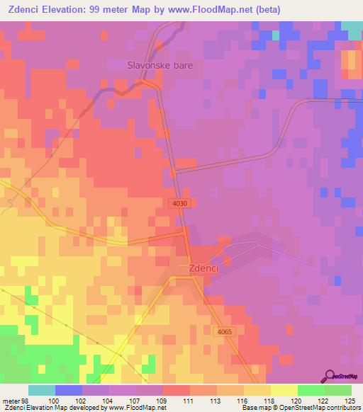 Zdenci,Croatia Elevation Map