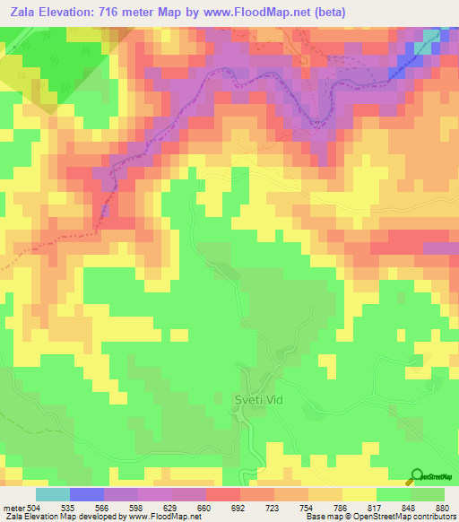 Zala,Slovenia Elevation Map