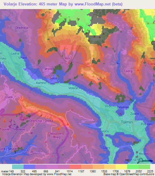 Volarje,Slovenia Elevation Map