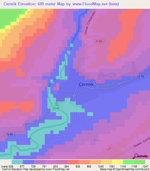 Cermik,Turkey Elevation Map