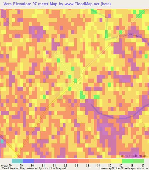 Vera,Croatia Elevation Map