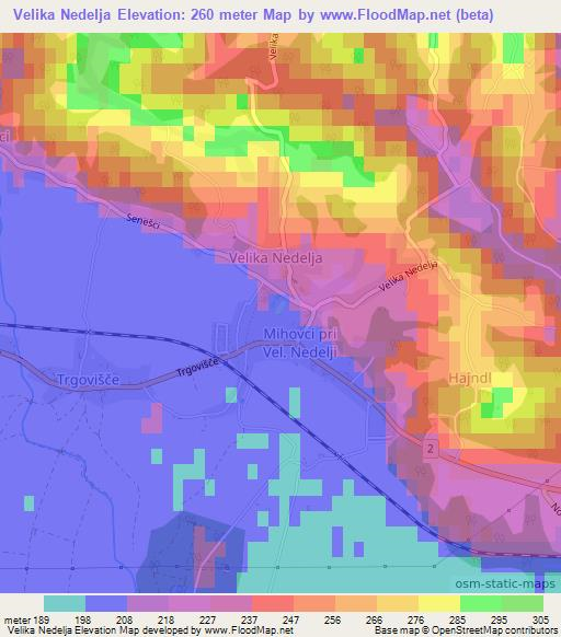 Velika Nedelja,Slovenia Elevation Map