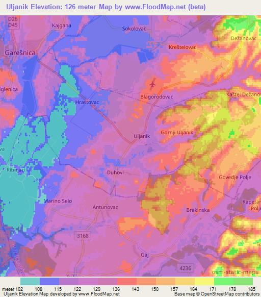 Uljanik,Croatia Elevation Map