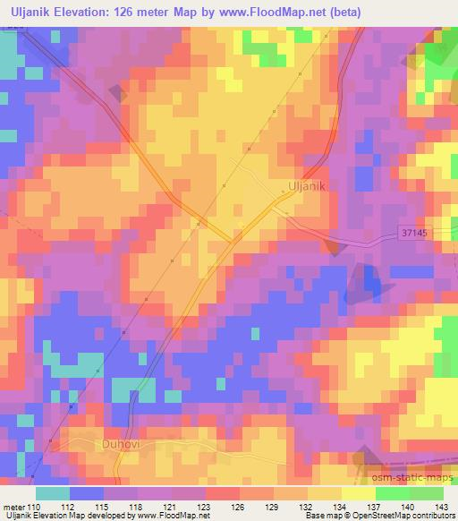 Uljanik,Croatia Elevation Map