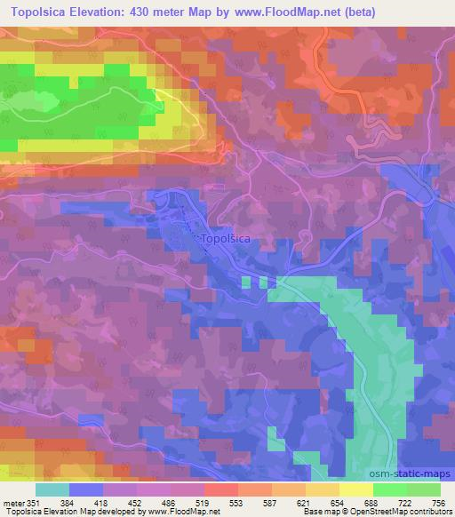 Topolsica,Slovenia Elevation Map