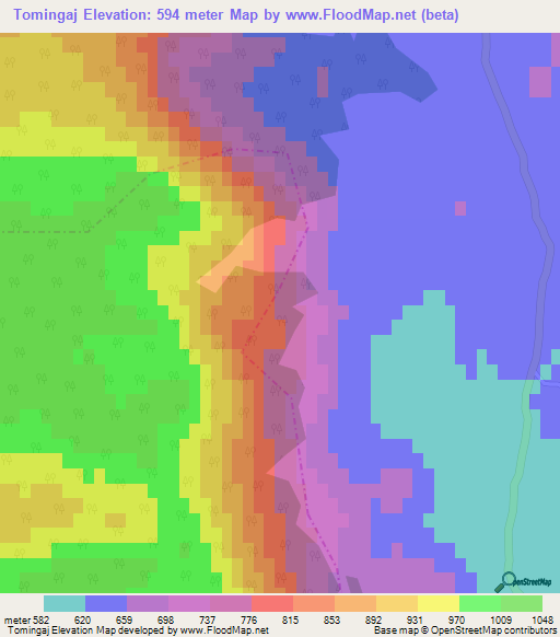 Tomingaj,Croatia Elevation Map