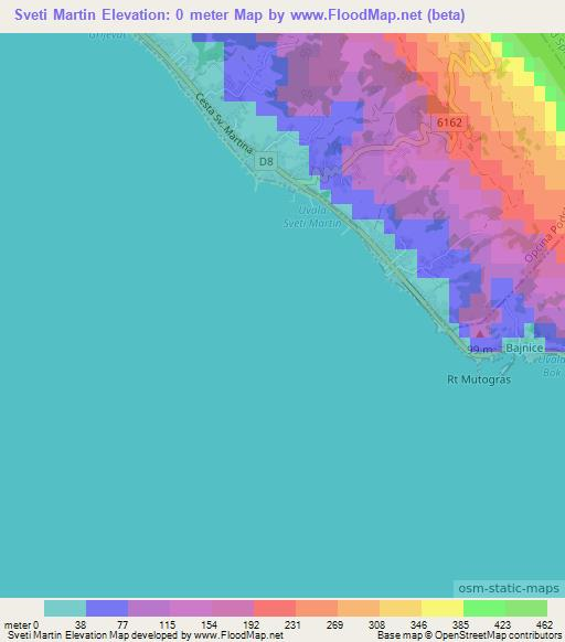 Sveti Martin,Croatia Elevation Map