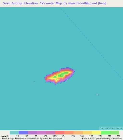 Sveti Andrija,Croatia Elevation Map