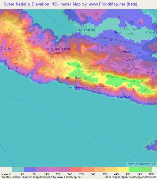 Sveta Nedelja,Croatia Elevation Map