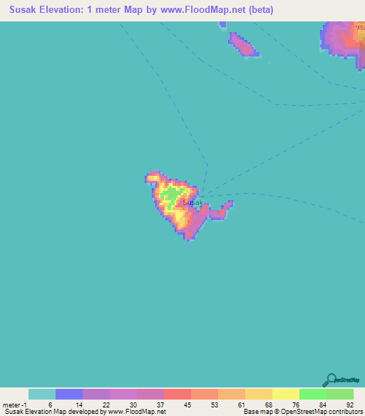 Susak,Croatia Elevation Map