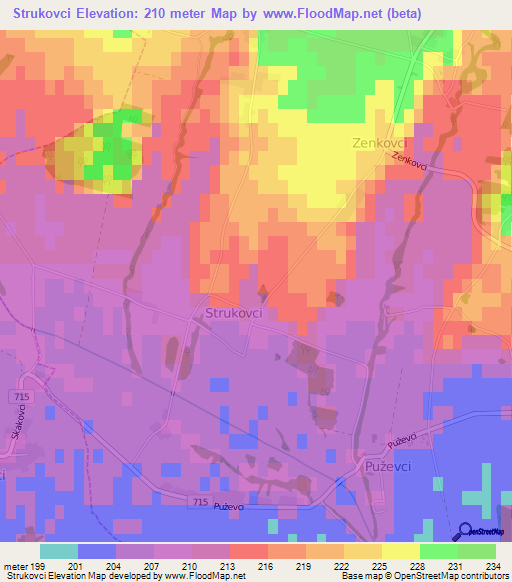 Strukovci,Slovenia Elevation Map