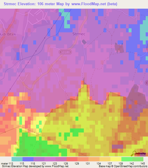 Strmec,Croatia Elevation Map