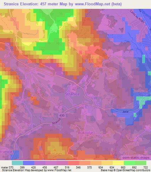 Stranice,Slovenia Elevation Map