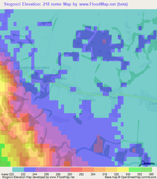 Stogovci,Slovenia Elevation Map