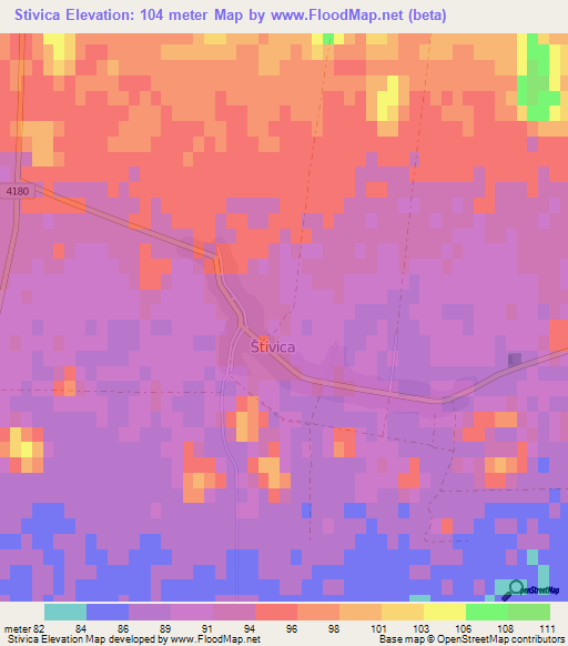 Stivica,Croatia Elevation Map