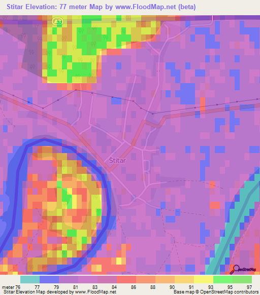 Stitar,Croatia Elevation Map