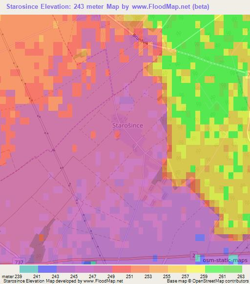 Starosince,Slovenia Elevation Map