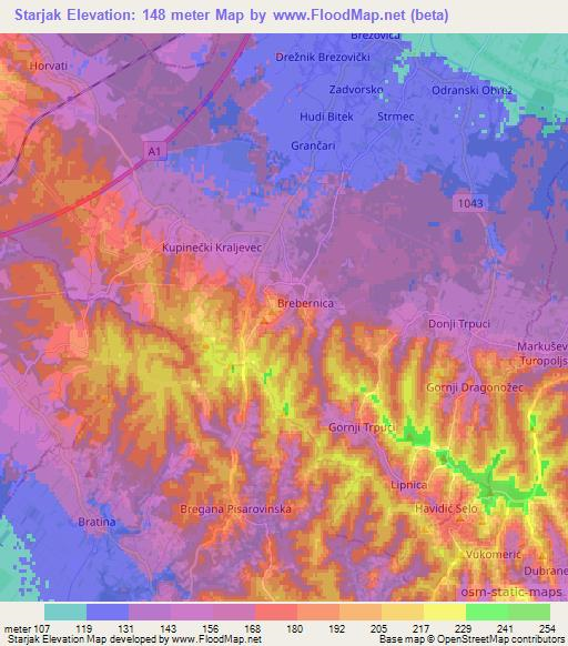 Starjak,Croatia Elevation Map