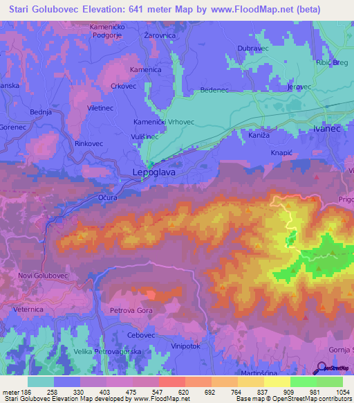 Stari Golubovec,Croatia Elevation Map