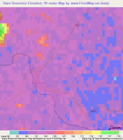 Stara Brezovica,Croatia Elevation Map